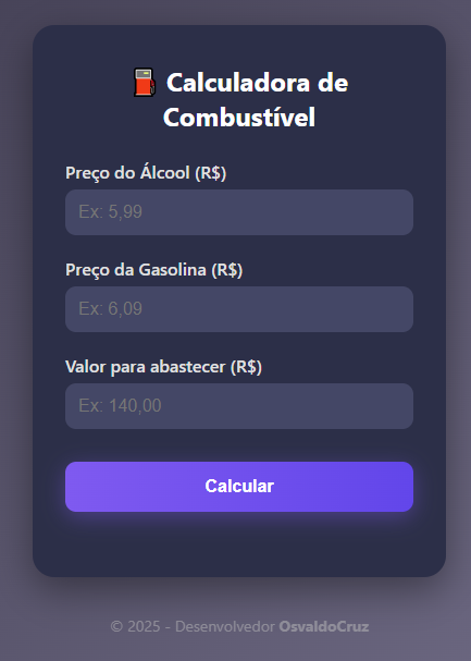 Calculadora de Combustível